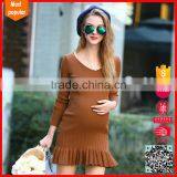 New Arrival Fashion Computer Knitted Woven Maternity Clothes Dresses thumbnail-1