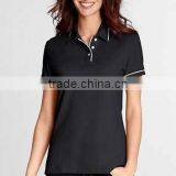 WOMEN'S POLO SHIRT WITH TIPPING COLLAR & CUFFS