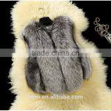Silver Fox Fur Vest for Women Real Fox Fur Coat Women Noble Fashion Luxury Genuine Fur Coat Women thumbnail-5