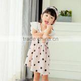 S17580A Girl Summer Clothing Cotton Dot Printed Dress for Kids thumbnail-2
