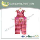 China Wholesalers Customized Red Striped Baby Bib Overalls thumbnail-2