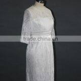 2017 Short Sleeve Sheath/Column New Wedding Dress Lace Appliques thumbnail-5