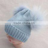 Myfur Popular Fashionable Double Pom Pom Beanie Baby Winter Cute Hats thumbnail-4