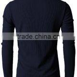 Mens Henley Waffle Cotton Heavy Casual Shirts With Piping thumbnail-2