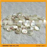 2 Holes High End Women Shirt Buttons Natural White Mother of Pearl Buttons thumbnail-1