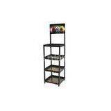 Retail Metal Display Racks Stand With 4 Fixed Shelves for Display Merchandise