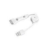 Samsung / IPad 3 In 1 Retractable USB Cable Mini USB To Micro USB Cables 0.75m