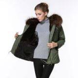 Best Selling Real Raccoon Fur Collar Fur Jacket for Winter thumbnail-2