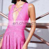 Latest Design Fashion Sexy Sleeveless Tassels Maxi Dresses Women For Party thumbnail-5