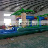 Top quality Jungle inflatable water slideway with pool