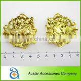 Fashion Diamond Pair Buckle for Gold Silk Wedding Invitation With Gold Satin Ribbon And Rhinestone Brooch Buckle thumbnail-2