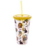 Wholesale Custom Printed Color Logo Clear Plastic Straw Cup With Lid thumbnail-3