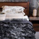 Wholesale Solid Stretch Rabbit Faux Fur Fabric for Blanket Apparel Coat thumbnail-5