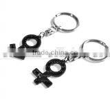 Desirable Luxury Carbon Fiber Slim Lovers Key Ring thumbnail-1