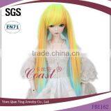 beauty colorful bjd straight doll hair wigs wholesale