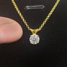 1 Carat Real Moissanite Pendant Necklace For Women Top Quality 100% 925 Sterling Silver Wedding Party Bridal Fine Jewelry
