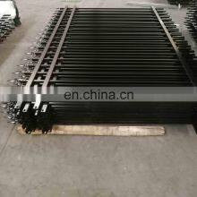Best Quality Solid Black Metal Pipe Fence, Iron / Steel Pipe Fence Panel for Sale thumbnail-5