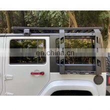 4x4 Aluminum Roof Rack for Jeep Wrangler JK 07+ Offroad Car Accessories Black Luggage Carrier