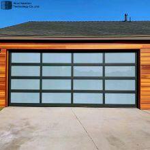 New Black Polycarbonate Finger Protection Modern Glass Plexiglass Garage Doors thumbnail-3