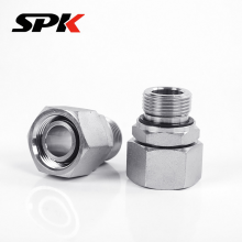 Metric Lightweight Fitting, Female Thread to Metric Thread, Rubber Gasket Sealed Stud End, Male-Female Thread Straight Union, Model 2MC-WD thumbnail-2