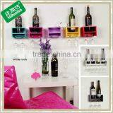 Подвесной винный стеллаж, деревянный держатель для вина для выставки, оптовый деревянный винный стеллаж