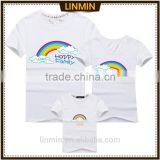 Wholesale White Cotton Round Neck Short Sleeve Printed Couple T-shirts thumbnail-1
