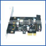 Panto Desktop USB 3.0 19pin USB3.0 (2 Port) 5Gpbs PCI-E Express Expansion Card ASM1042A Chipset for Mac 10.8