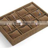12 Grid Slots Brown Color Jewelry Organizer Watches Display Storage Box Case Gift Boxes Bracelet Display Shelf thumbnail-3