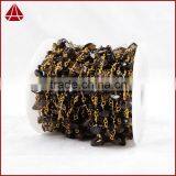 2016 Wire Wrapped Gemstone Beaded Rosary Chain Wholesale Smoky Quartz Beaded Chain for Necklace Design thumbnail-3