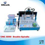 Twin Spindle Cnc Lathe 6090 Cnc Router for Wood, Metal, Aluminum With 800w
