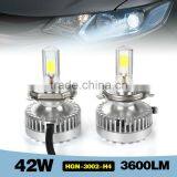 Hight Qulity Car Led Headlight 42W 3600LM 9006 With 3 Sides thumbnail-1