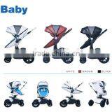 Luxury Leather 3 in 1 Baby Stroller,Landscape Baby Stroller
