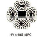 Elec.Galvanized Steel Wire Rope 4V x 48S + 5FC