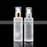 Wholesale Empty 100ml 120ml 150ml Frosted Glass Bottle for Cosmetic With Spray Pump Stock thumbnail-1
