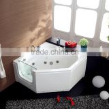Freestanding Corner walk-in bathtub , Acrylic massage walk in bathtub