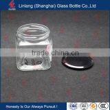 Honey Industrial Use and Screw Cap Sealing Type 200ml Quadrangular Glass Jam Jar