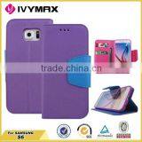 Mercury Wallet Leather Case for Samsung s6 Mobilephone Case