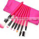 Taklon Bristle 7pcs Travel Mini Makeup Brush Set for Promotional