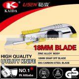Tool Cutter 18mm Snap Off Blade Zinc Alloy Screw Lock Utility Cutter Knife