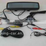 4.3inch rear view mirror license plate camera bluetooth car kit