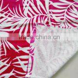 100% Cotton Hot Pink Full Screen Leaf Printing Beach Towel Printed Seaside Play Beach Towel thumbnail-4