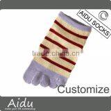 Best Socks Manufacturer Custom OEM Design Organic Cotton Knitted Women Comfortable Plain Grey Toe Socks