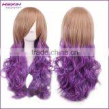 Cheap Hot Selling Brown With Pink Long Kinky Curly Wig thumbnail-3