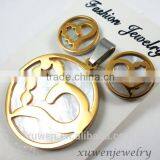 2016 Wholesale Natural Shell Stainless Steel Stylish Fake Gold Jewelry Set