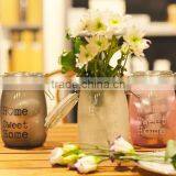 Factory Price Hand Made Round Colored Frosted Glass Jar With Lid thumbnail-4