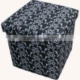 stronger! printing poly canvas foldable Storage Ottoman