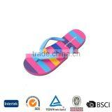 2016 Wholesale Cheap Elegant Model Personalized Rainbow Insole Ladies Eva Wedge Flip Flops thumbnail-1