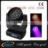 2016 Factory Direct 19*12w RGBW 4in1 LED Moving Head Zoom Light,Zoom LED Wash Light thumbnail-1