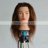 high quality human hair mannequin headd hair training head