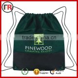Large capacity black cotton drawstring bag made in China